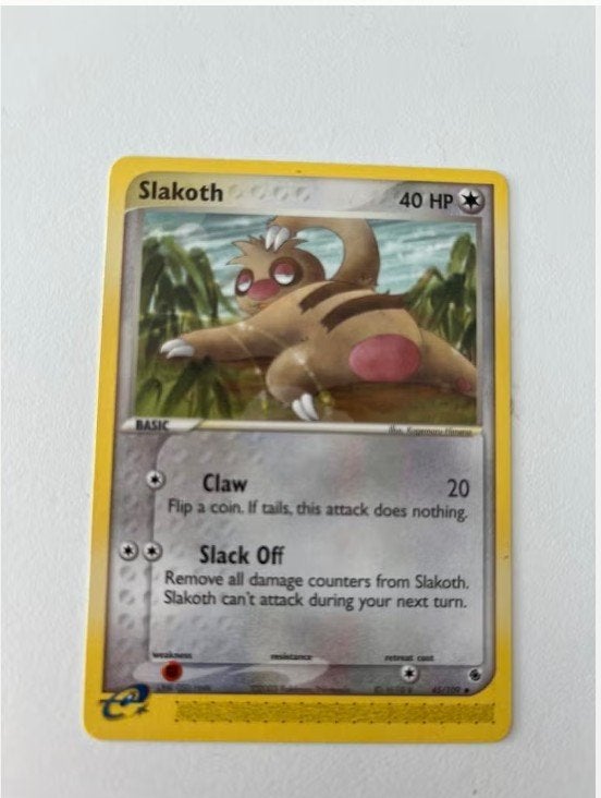 Pokémon Kaart: Slakoth (45/109) - EX Ruby & Sapphire, Ophalen of Verzenden, Zo goed als nieuw