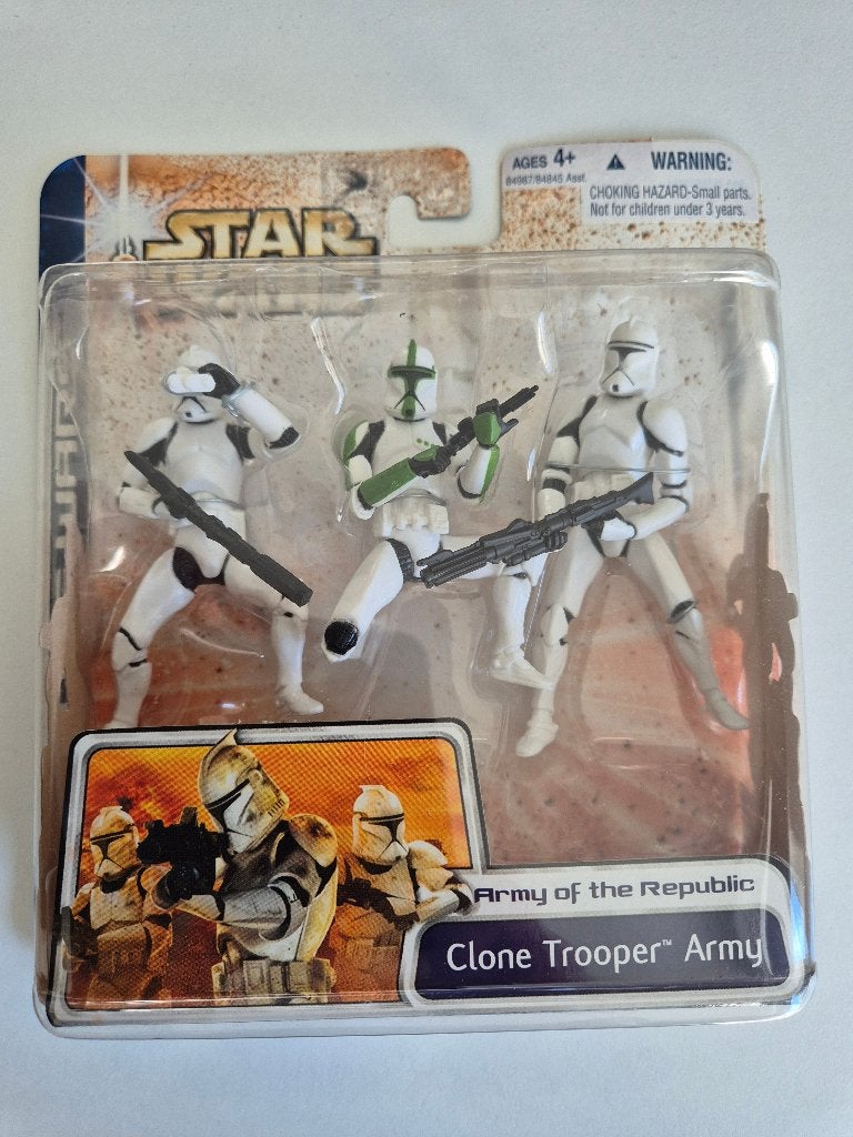 Star Wars CW 2003 Deluxe Clone Trooper Army with Segeant, Ophalen of Verzenden, Nieuw, Actiefiguurtje