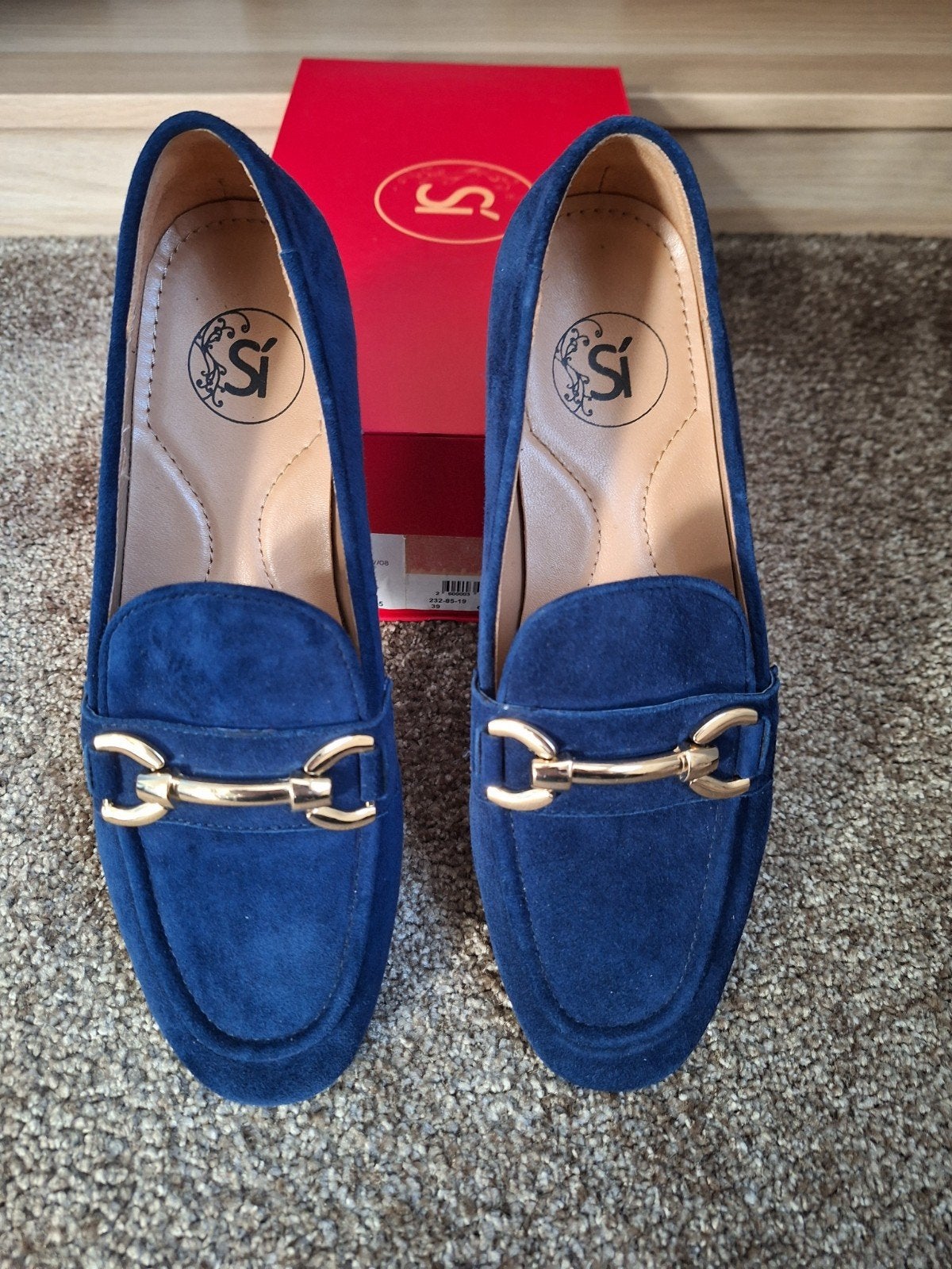 Donkerblauwe mocassins Si, maat 39 - Zo goed als nieuw, Blauw, Ophalen of Verzenden, Zo goed als nieuw, Espadrilles of Moccasins
