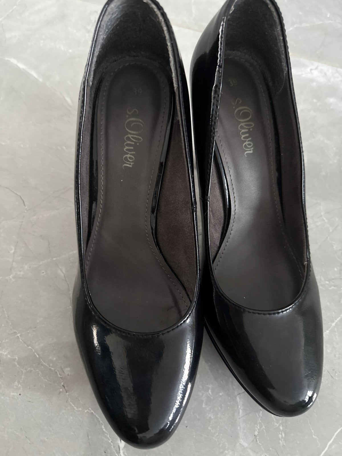 S.Oliver Dames Pumps Maat 39 Zwart Lak, Ophalen, Gedragen, Zwart, Pumps