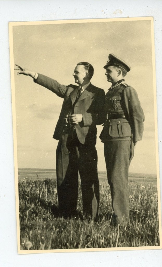 R90; fotokaart, Twee broers, Ophalen of Verzenden, Landmacht, Duitsland, Foto of Poster