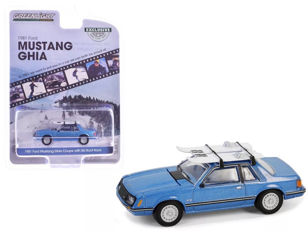 1981 Ford Mustang Ghia Coupe Greenlight 1/64 Ski roof, Ophalen of Verzenden, Nieuw, Auto