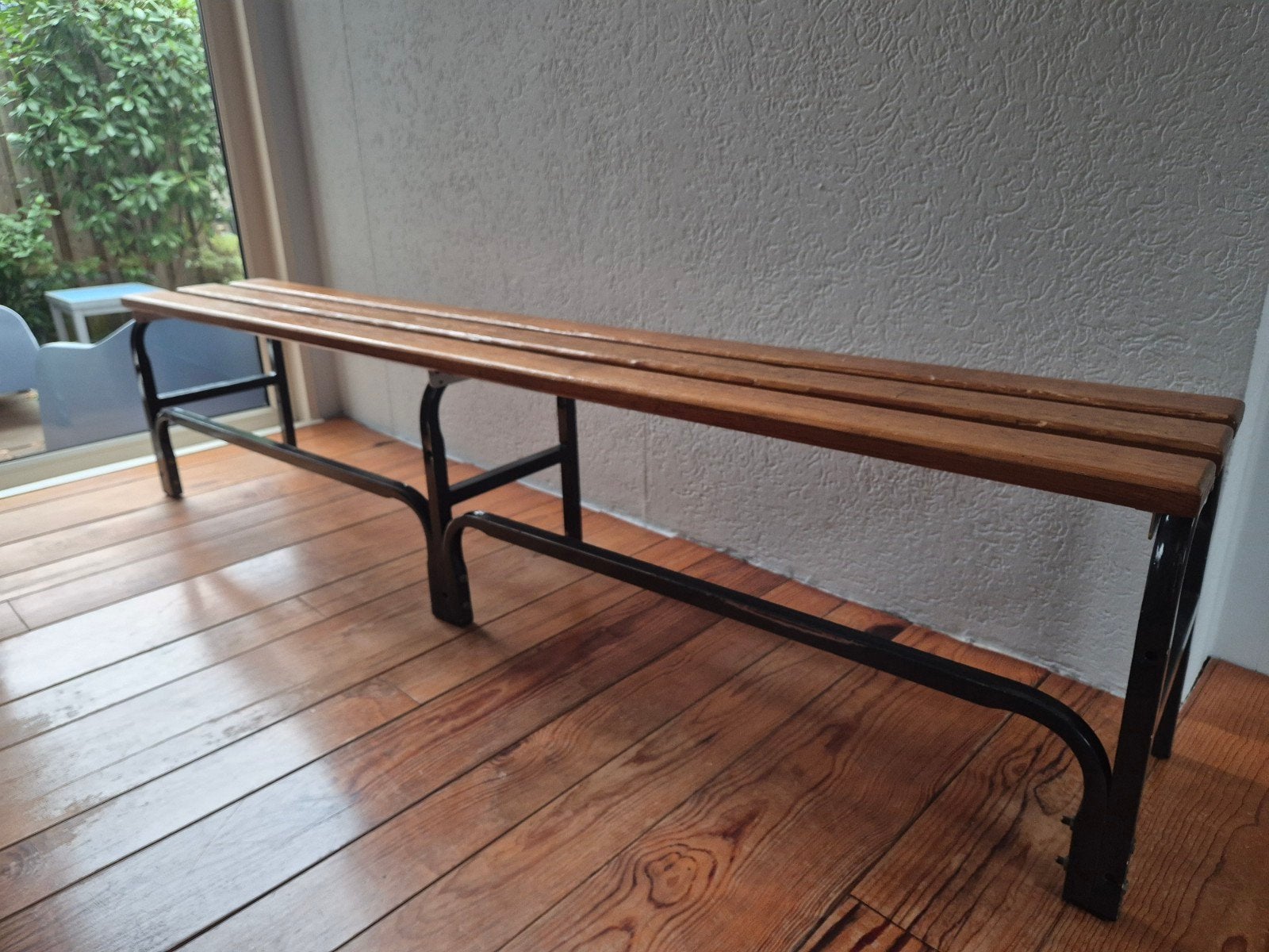 vintage bank, Huis en Inrichting, Ophalen, Minder dan 50 cm, Gebruikt, 125 cm of meer