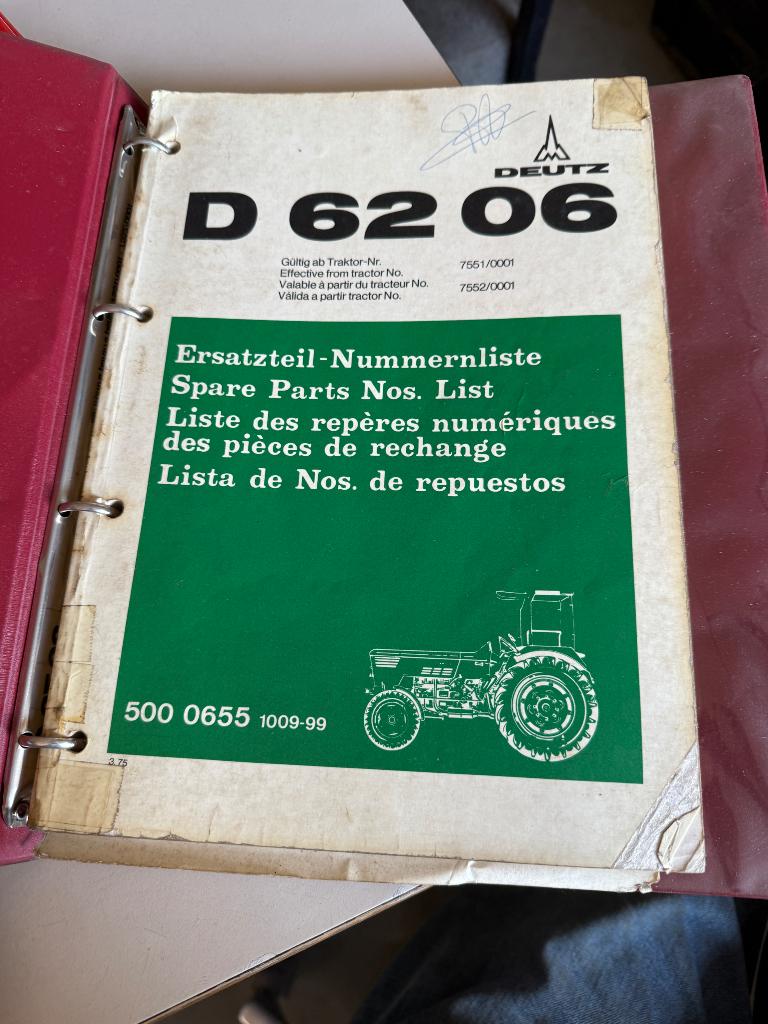 Onderdelen boek deutz 6206, Ophalen of Verzenden, Gelezen, Catalogus