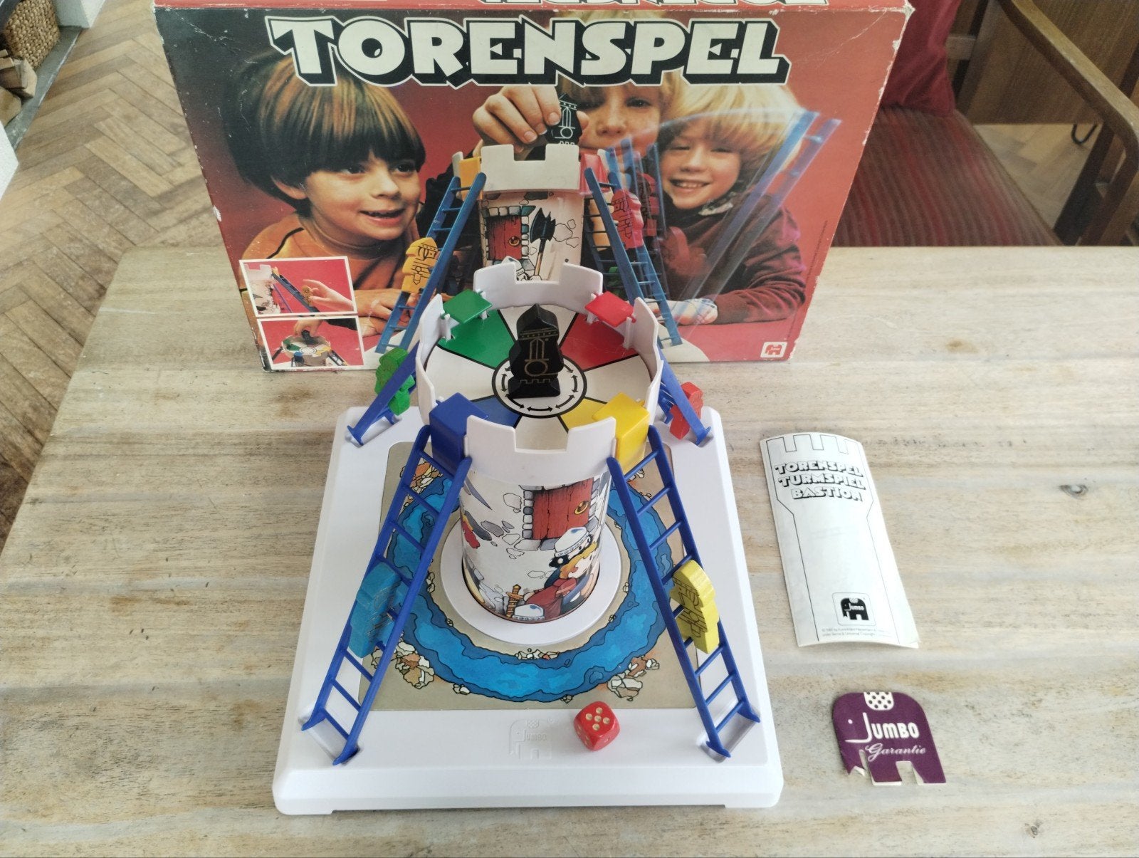 Torenspel Jumbo Garnalle - Vintage Bordspel, Drie of vier spelers, Ophalen of Verzenden, Gebruikt, Jumbo Garnalle
