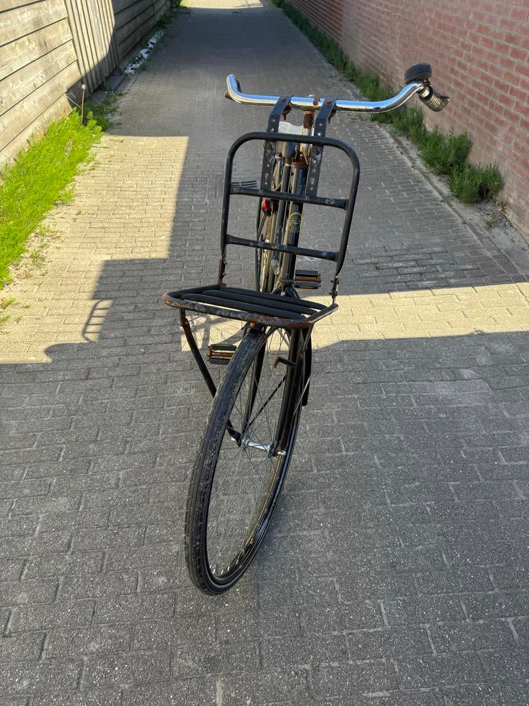 Omafiets met voordrager - Ideaal voor stadsritten, 53 tot 56 cm, Ophalen of Verzenden, Gebruikt, Terugtraprem