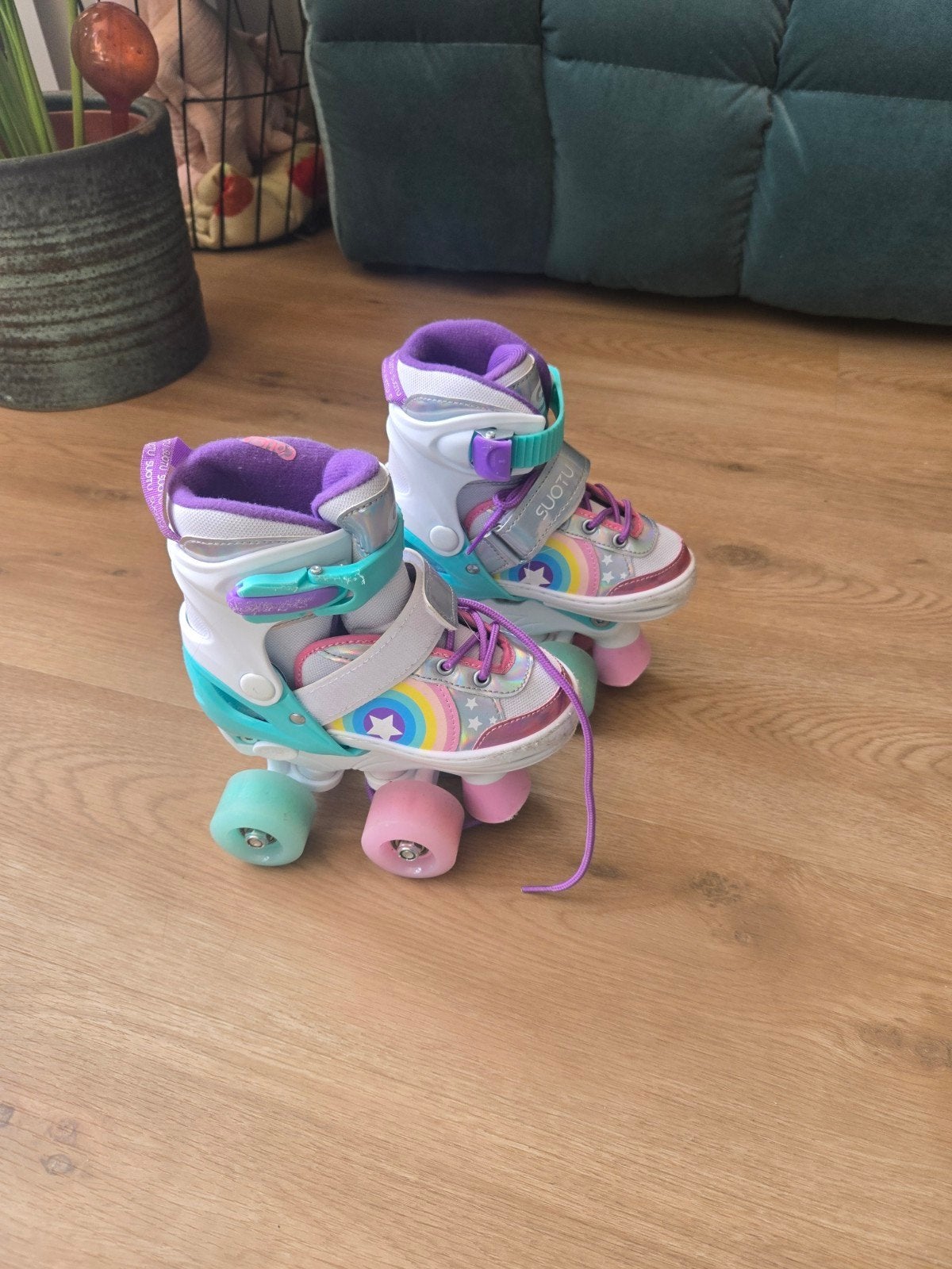 Suotu Rolschaatsen maat 25-28 - Verstelbaar voor Kinderen, Ophalen, Verstelbaar, Gebruikt, Kinderen