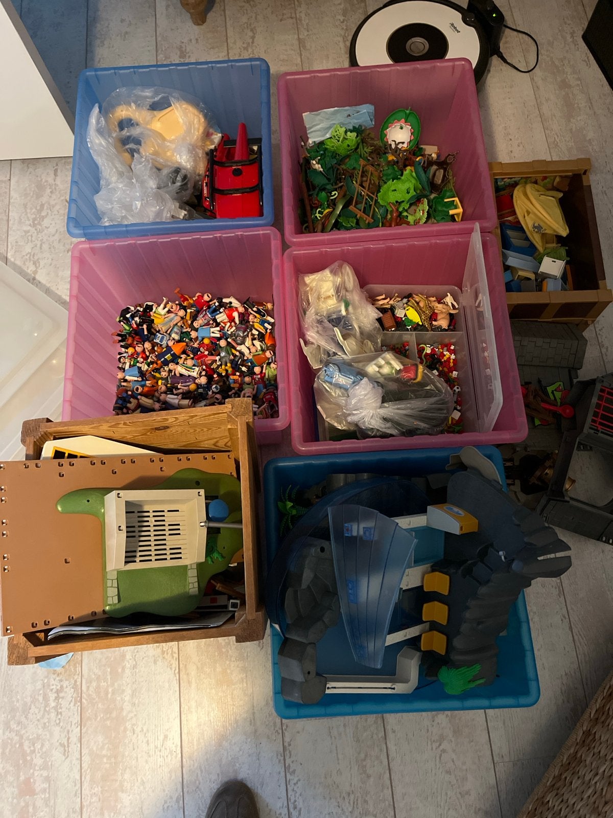 Grote Playmobil collectie: poppetjes, gebouwen, voertuigen, Ophalen, Gebruikt, Complete set, Boot/Schip