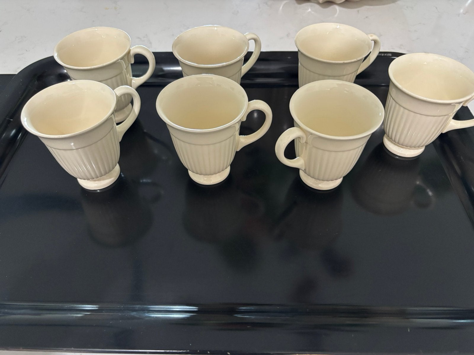 Wedgwood Edme koffiekopjes, Ophalen of Verzenden, Gebruikt, Aardewerk, Kop(pen) en/of Schotel(s)