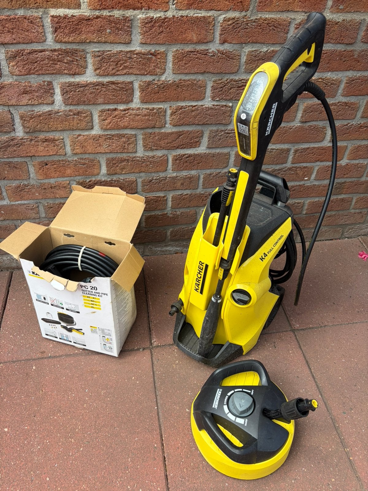 Kärcher hogedrukspuit, borstel en riool/dakreiniger, Ophalen, Zo goed als nieuw, Elektrisch