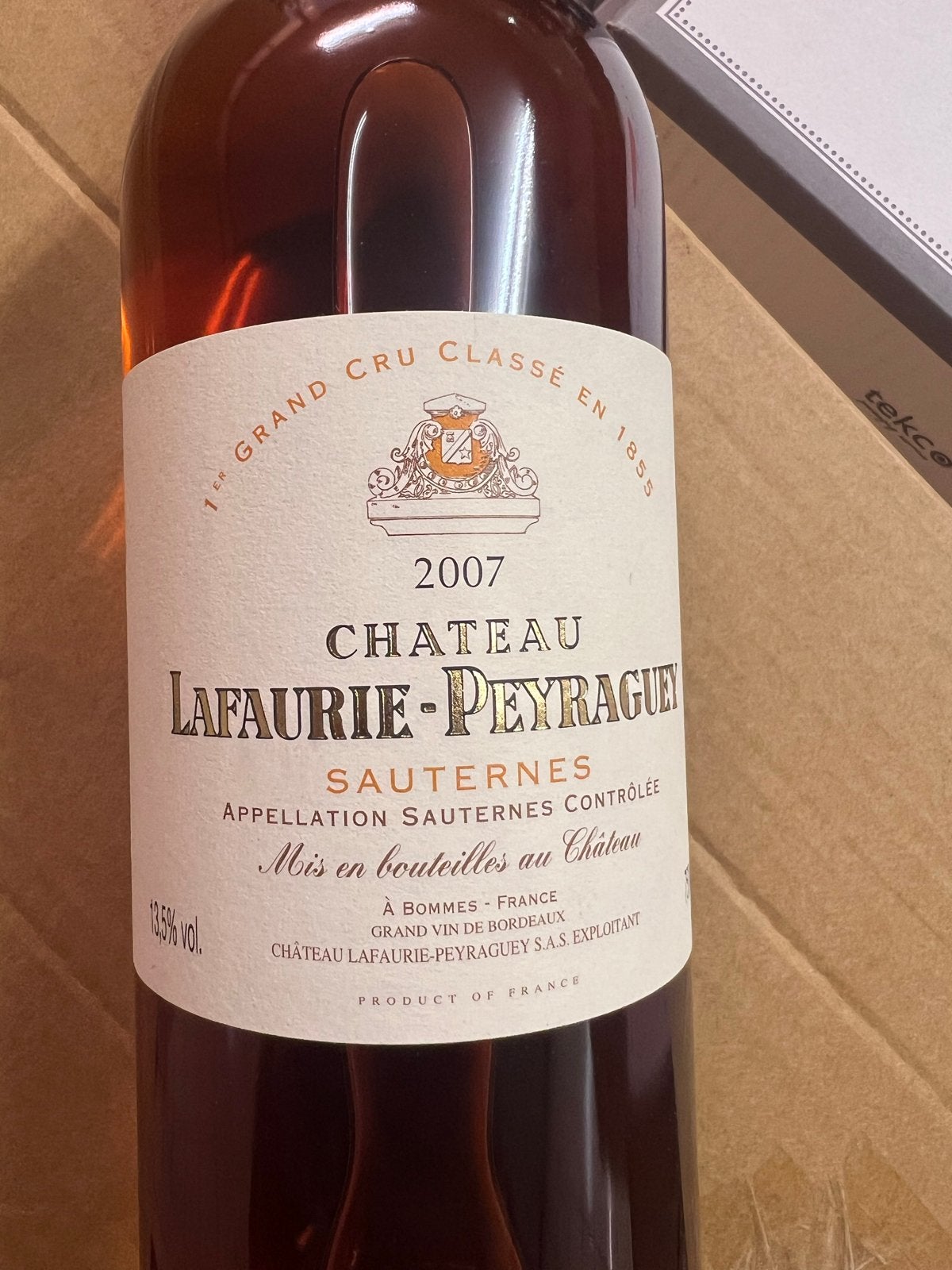 Chateau Lafaurie-Peyraguey 2007 Premier Cru Classé Sauternes, Verzamelen, Wijnen, Ophalen, Frankrijk, Nieuw, Witte wijn