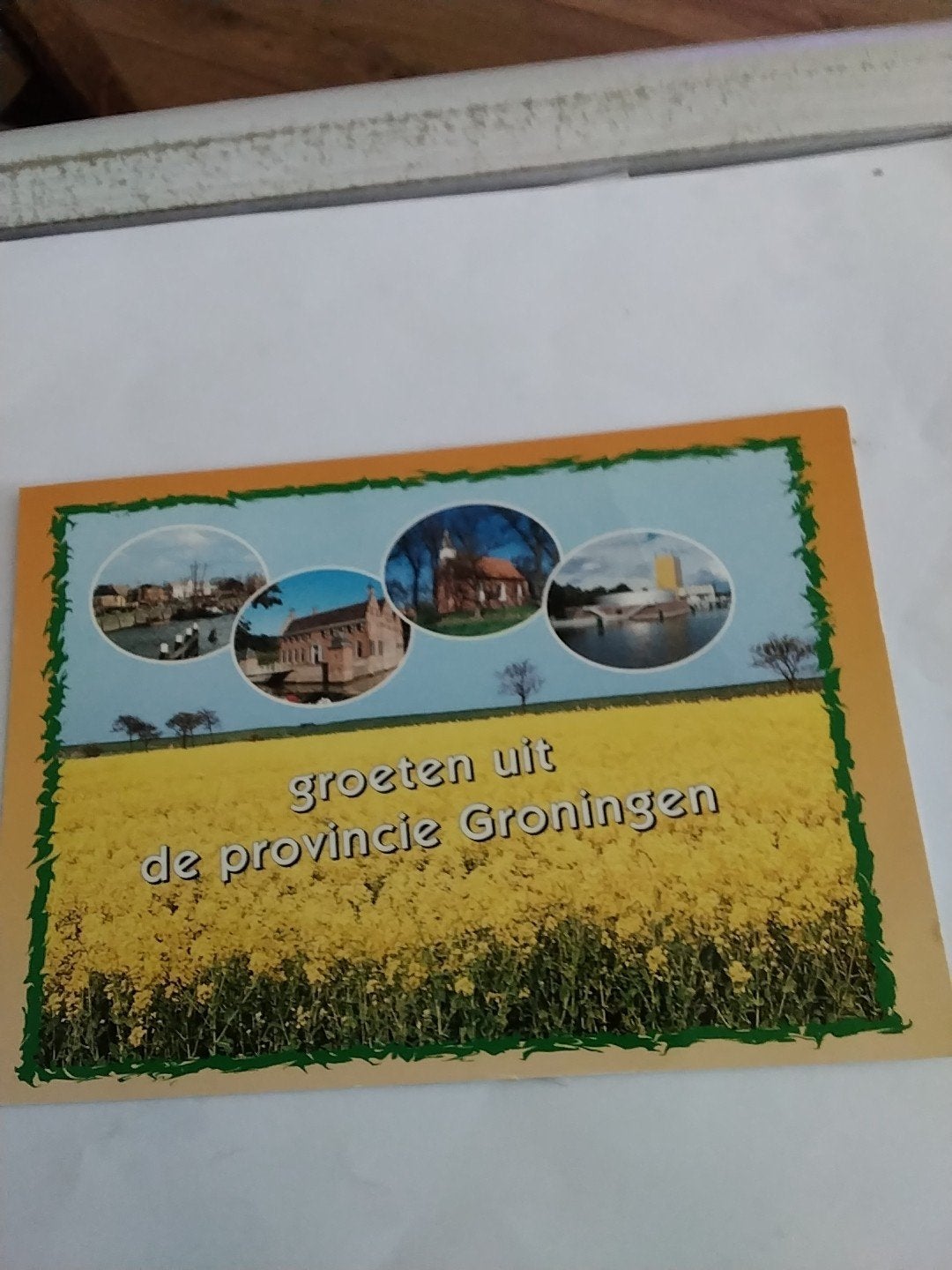 Oude ansichtkaart 'Groeten uit de provincie Groningen', Ophalen of Verzenden, 1980 tot heden, Gelopen, Groningen