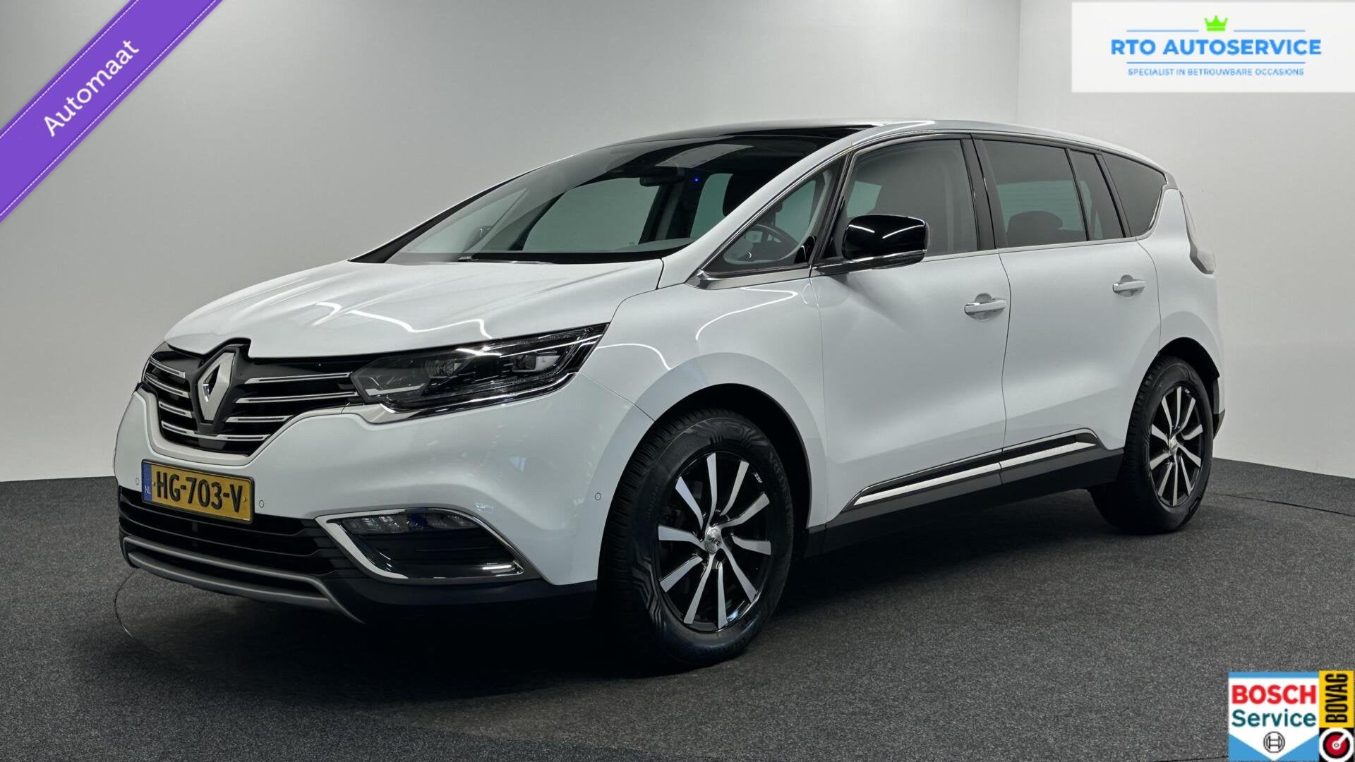 Renault Espace 1.6 TCe Dynamique 5p TREKHAAK PANO NAVI CRUIS, Auto's, Renault, 1618 cc, Gebruikt, Leder en Stof, Wit