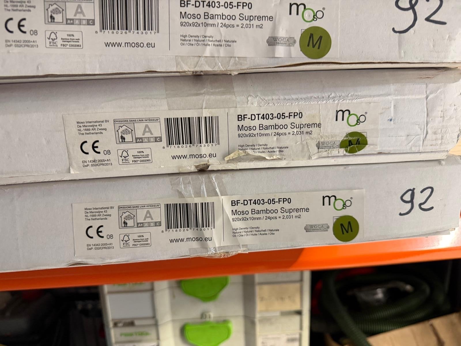 Moso Bamboo Supreme Vloerdelen - 20 m², Doe-het-zelf en Verbouw, Ophalen of Verzenden, Nieuw