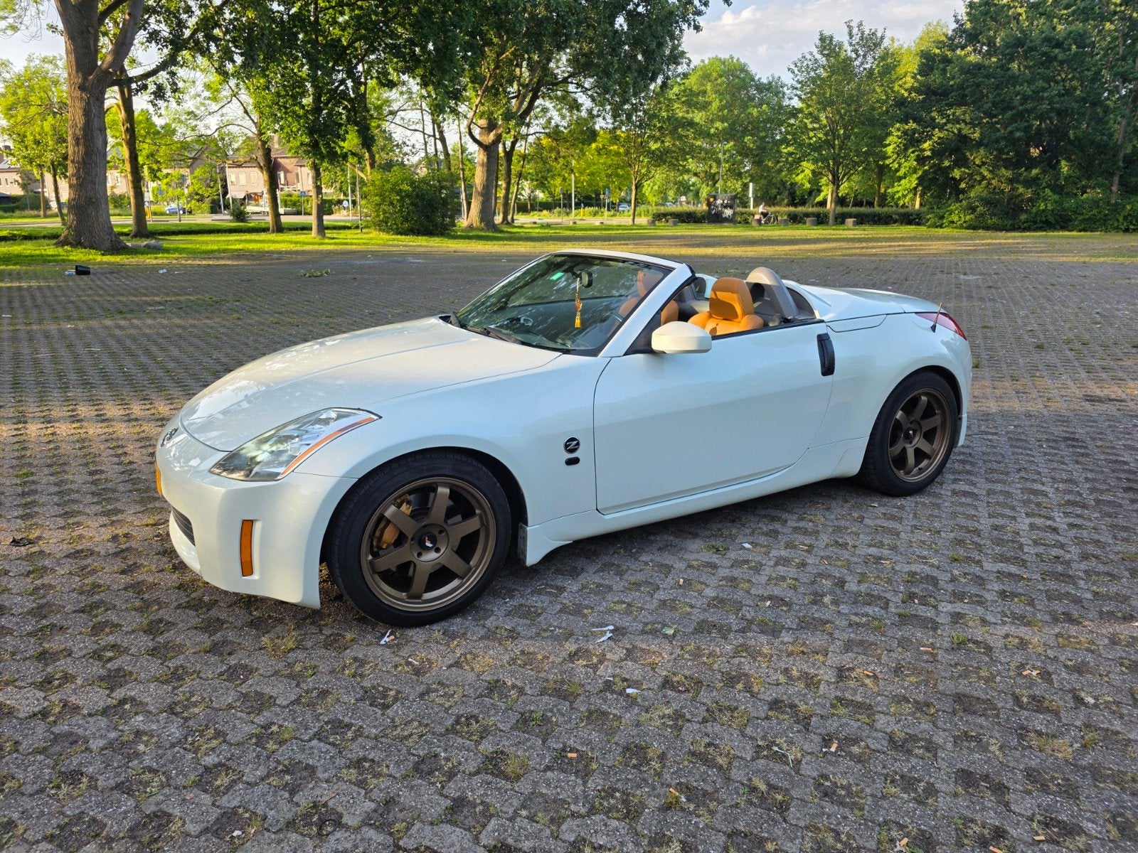Nissan 350Z V6 3.5 Cabrio Parelmoerwit Hobby/Liefhebbersauto, Auto's, Cabriolet, Wit, Overige kleuren, Handgeschakeld