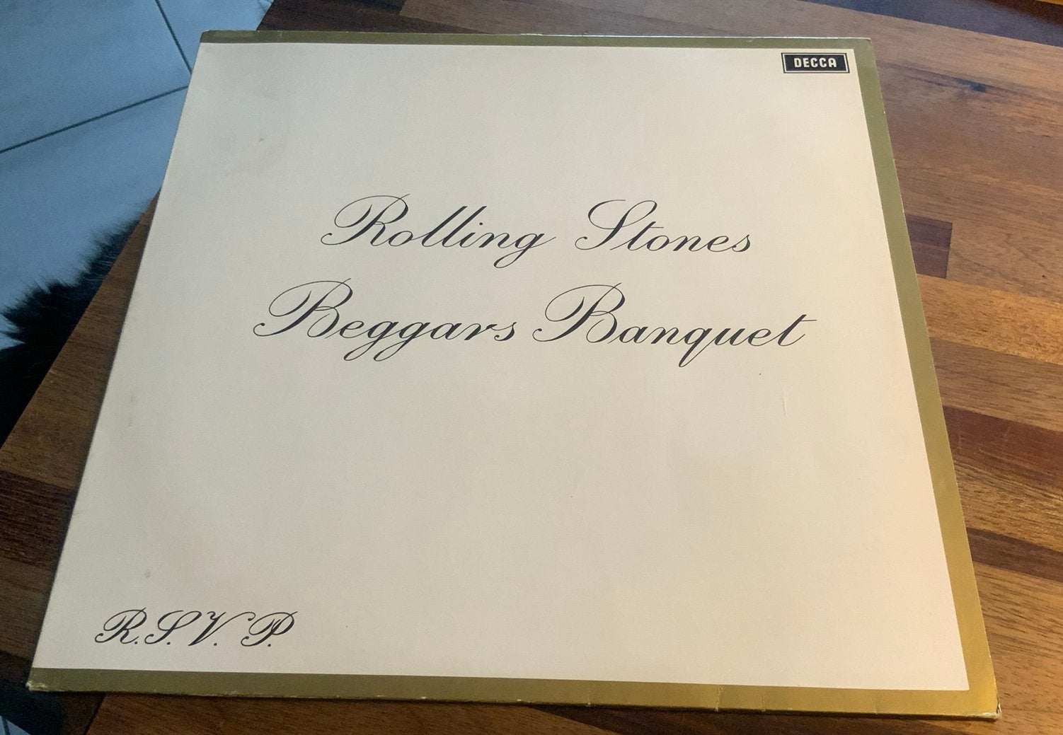 VINYL LP ROLLING STONES BEGGARS BANQUET DECCA HOLLAND, LP, Gebruikt, Verzenden, Beschermende buitenhoes