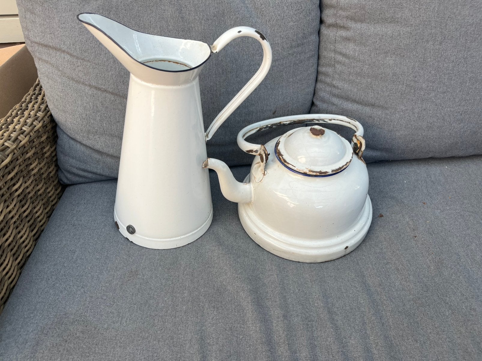 vintage waterkan en fluidketel, Ophalen of Verzenden
