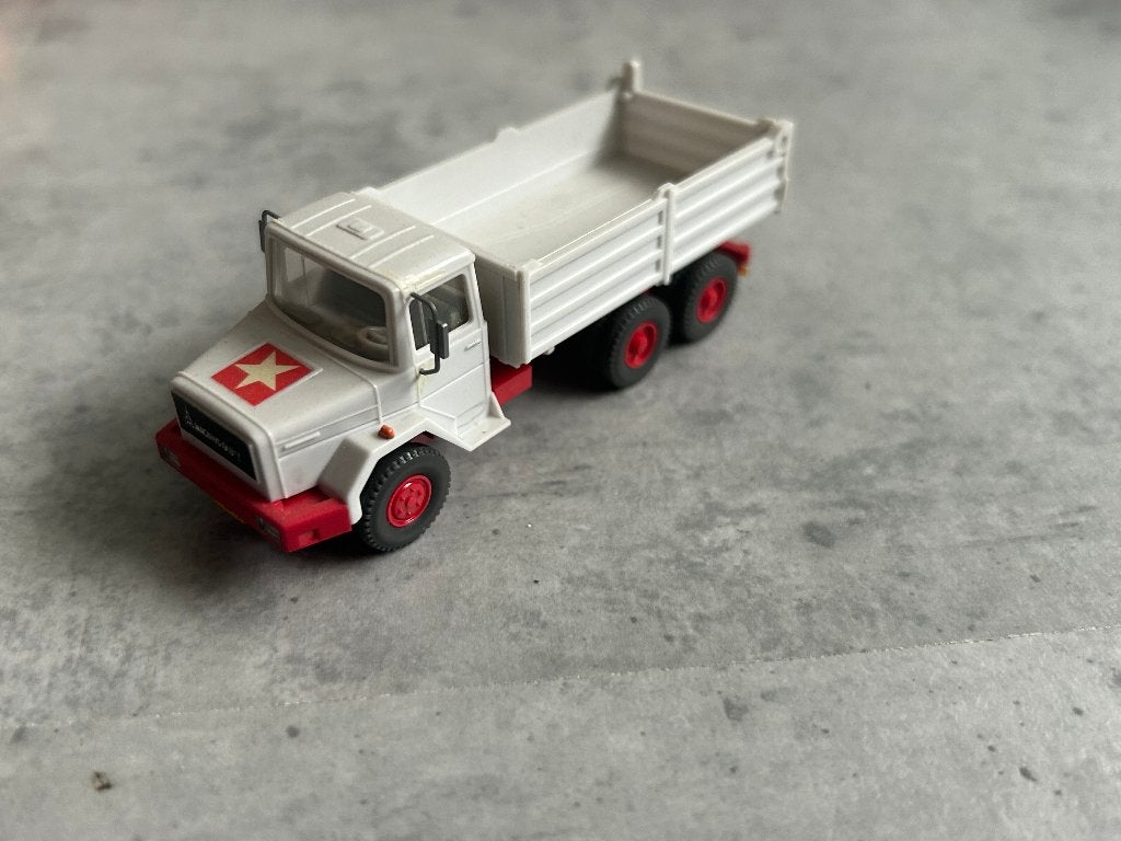Wiking 1:87 Magirus-Deutz Kipper wit, Ophalen of Verzenden, Zo goed als nieuw, Bus of Vrachtwagen, Wiking