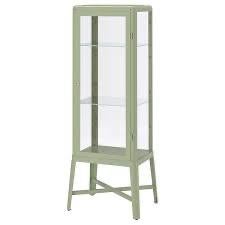 IKEA FABRIKÖR Vitrinekast - Groen,  2 stuks, Ophalen, 50 tot 100 cm, Zo goed als nieuw, Metaal