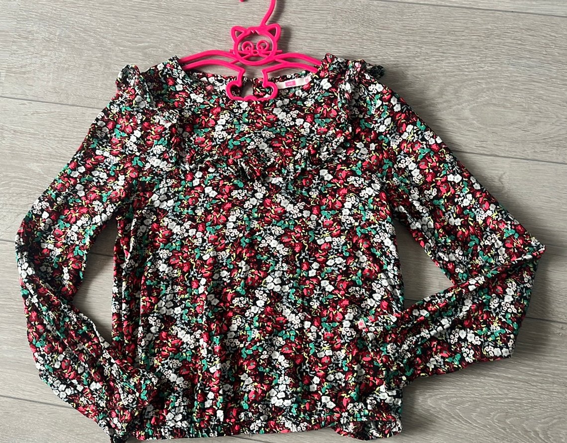 Hip shirt WE bloemenprint 140/146, Ophalen of Verzenden, Zo goed als nieuw, Jongen, Trui of Vest