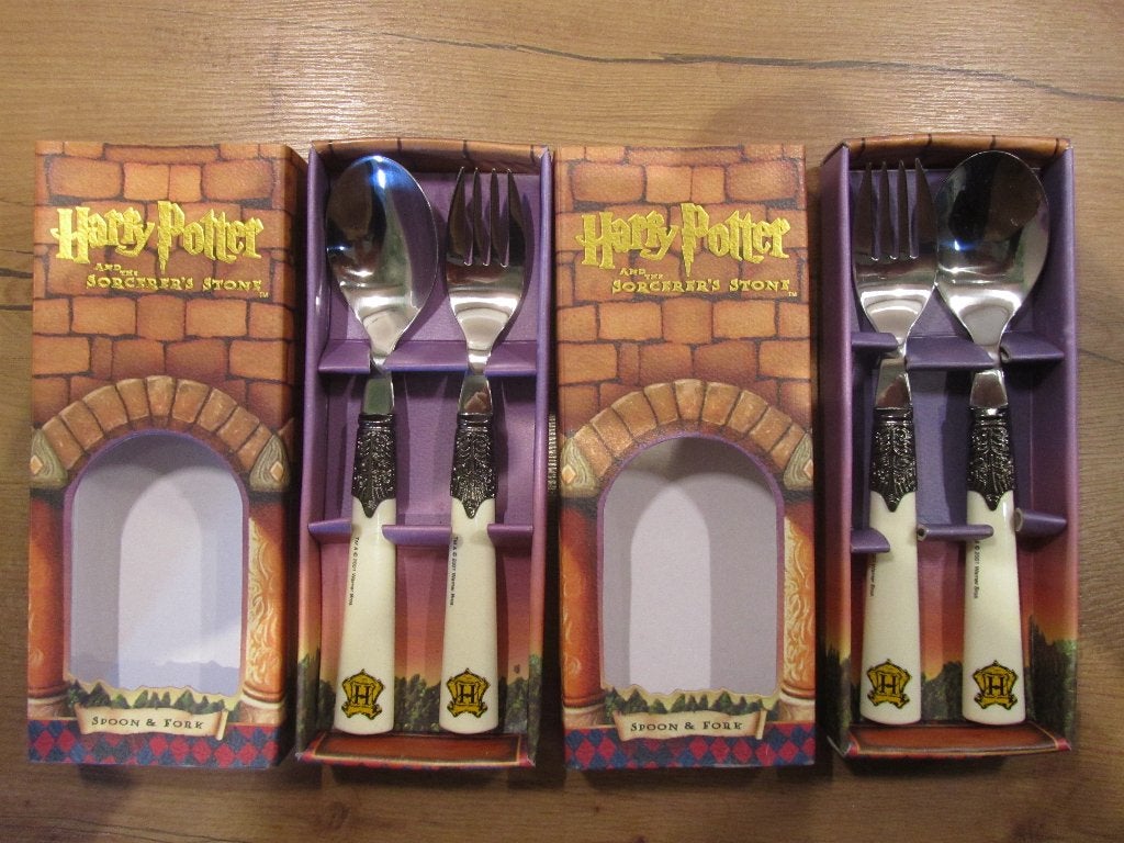 Harry Potter vork en lepel set, Ophalen of Verzenden, Zo goed als nieuw, Overige typen