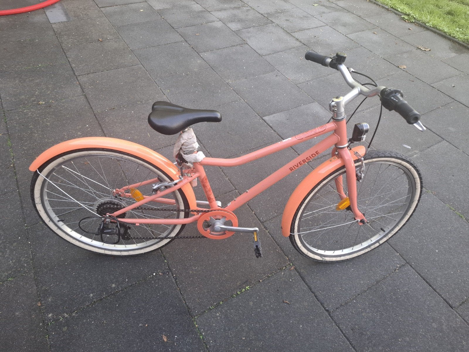 Kinderfiets BTWIN Riverside 500 koraalrood 24 inch, Ophalen, 20 inch of meer, Btwin Decathlon