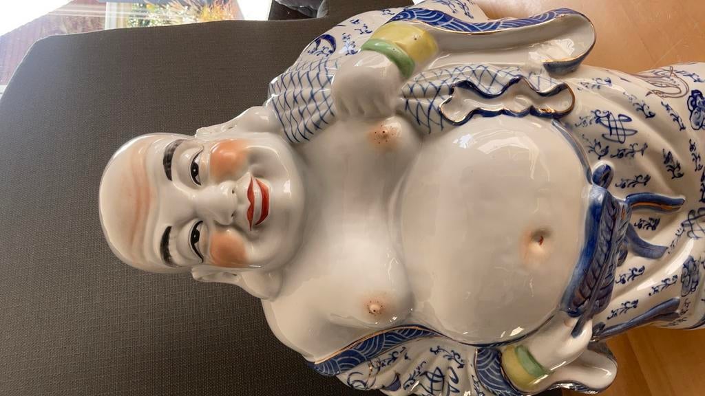 Lachende Chinese Boeddha, Huis en Inrichting, Woonaccessoires | Boeddhabeelden, Ophalen of Verzenden