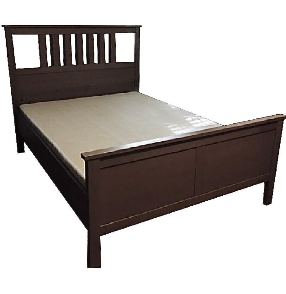 IKEA Hemnes Bedframe + Lattenbodem, Ophalen, Bruin, 140 cm, Zo goed als nieuw
