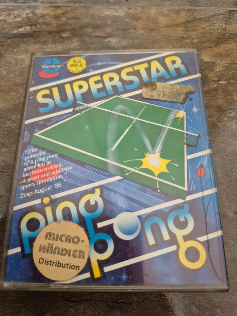 Commodore 64 C64 Kassette Game Superstar Ping Pong, Gebruikt, 1 speler, Eén computer, Ophalen of Verzenden