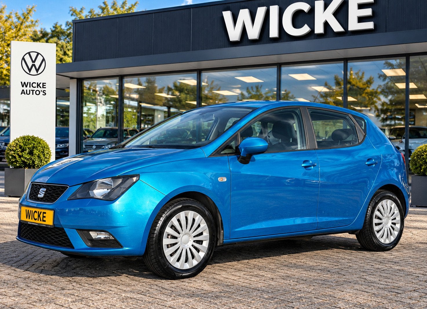 Seat IBIZA 1.2 TSI 5 deurs Airco APK Cruise control 2016 Car, Auto's, Voorwielaandrijving, Stof, Gebruikt, Blauw