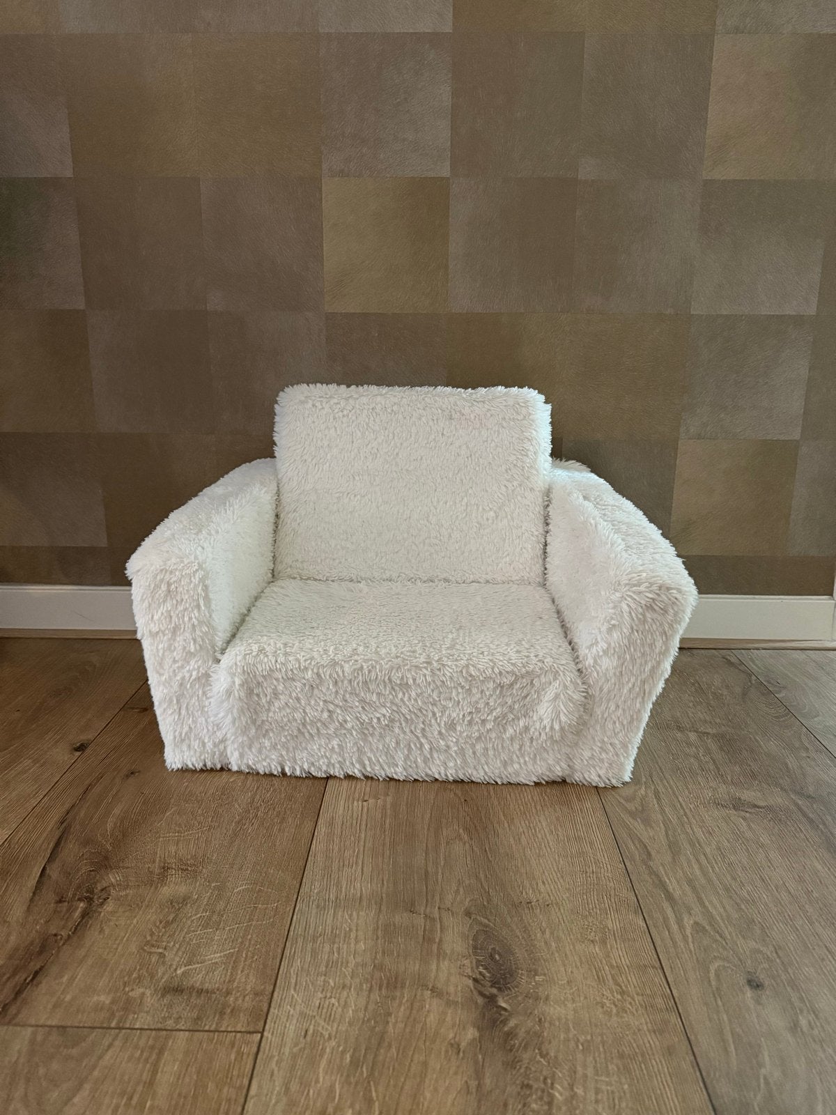 Vouwbare kinderfauteuil MONSTRUP off-white stof, Huis en Inrichting, Ophalen of Verzenden, Nieuw, Stof