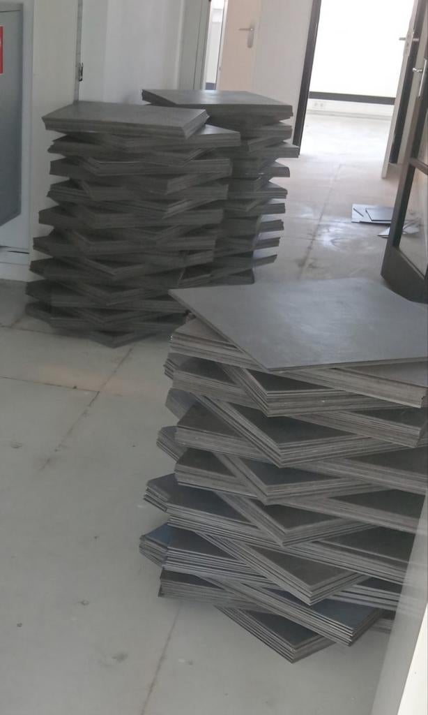 PVC Vloertegels Betonlook Grijs 60x60 cm - 250m², Doe-het-zelf en Verbouw, Tegels, Ophalen of Verzenden