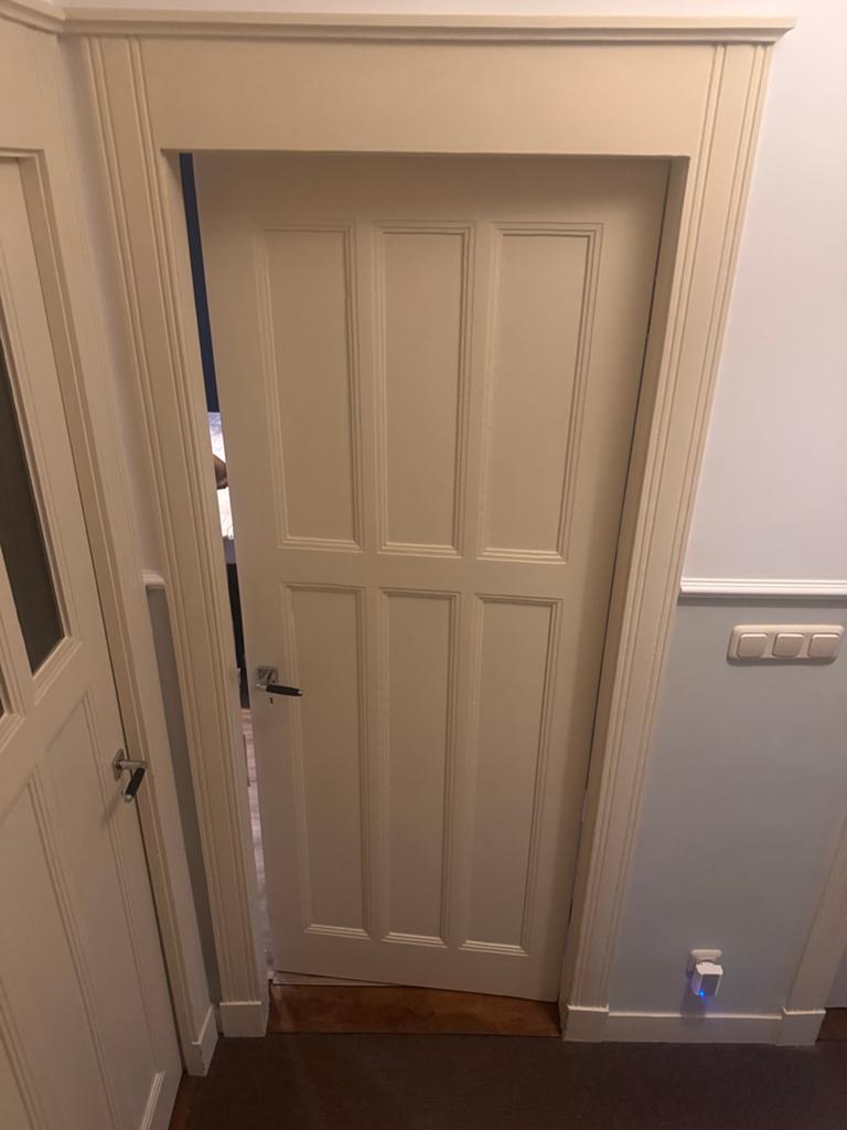 2 Crèmekleurige binnendeuren/paneeldeur jaren 30, Doe-het-zelf en Verbouw, Deuren en Horren, Ophalen, 80 tot 100 cm, Binnendeur