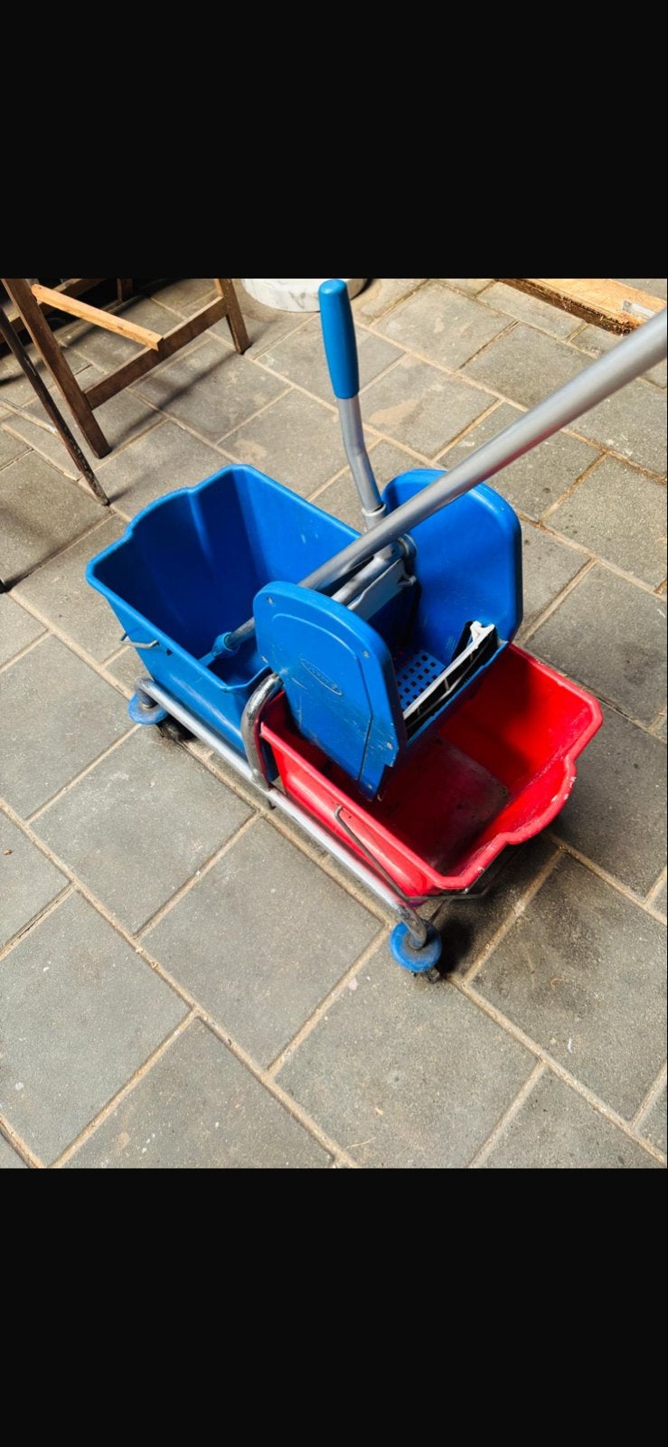 Professionele Dweilemmer met Pers - Blauw/Rood, Ophalen of Verzenden, Dweilemmer, -bak, of -wagen