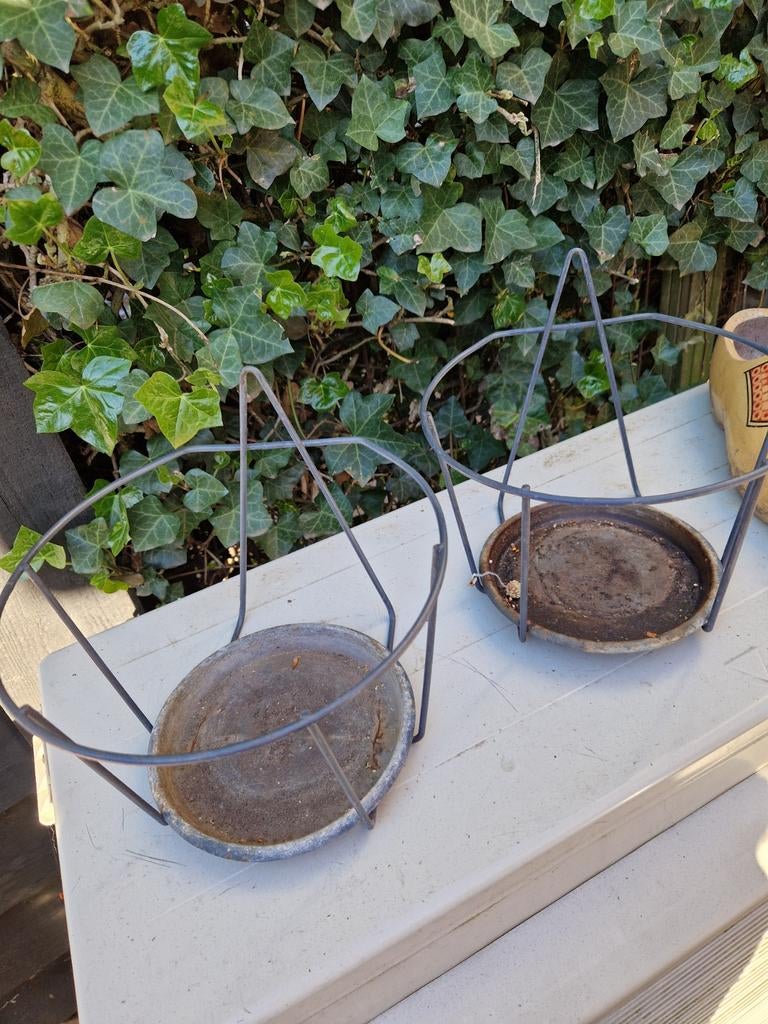 MUUR BLOEMPOTTEN 🌿 2x, Tuin en Terras, Ophalen of Verzenden, Rond, Kunststof, Minder dan 30 cm
