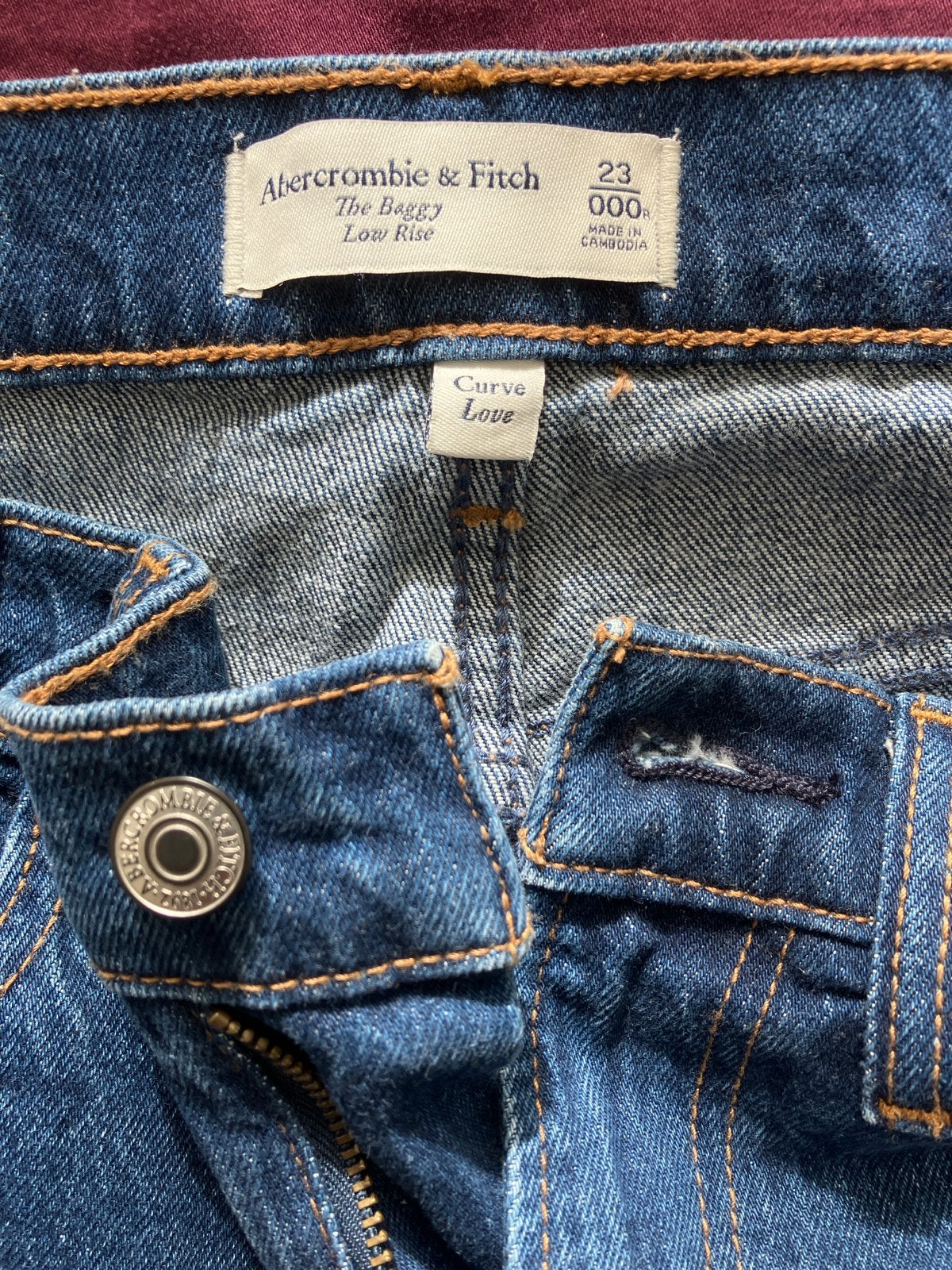 Abercrombie & Fitch The Baggy Low Rise Jeans W23, Ophalen of Verzenden, Nieuw, Blauw, W27 (confectie 34) of kleiner