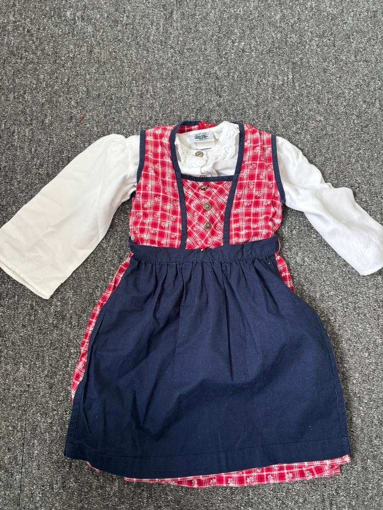Kinder dirndl origineel met blouse Usar Drachten - maat 86, Kleding | Dames, Ophalen of Verzenden, Zo goed als nieuw, Overige thema's