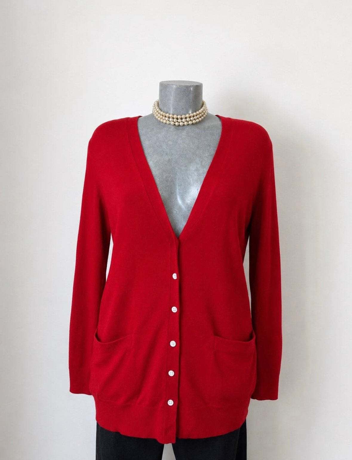 Rood vest/cardigan van Lauren Ralph Lauren in maat L, Ophalen of Verzenden