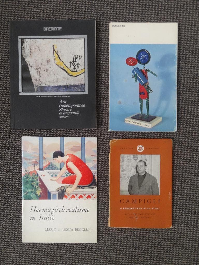 4 boeken over kunstenaars Italie,Campigli Baj multipli, Verzenden, Gelezen, Schilder- en Tekenkunst