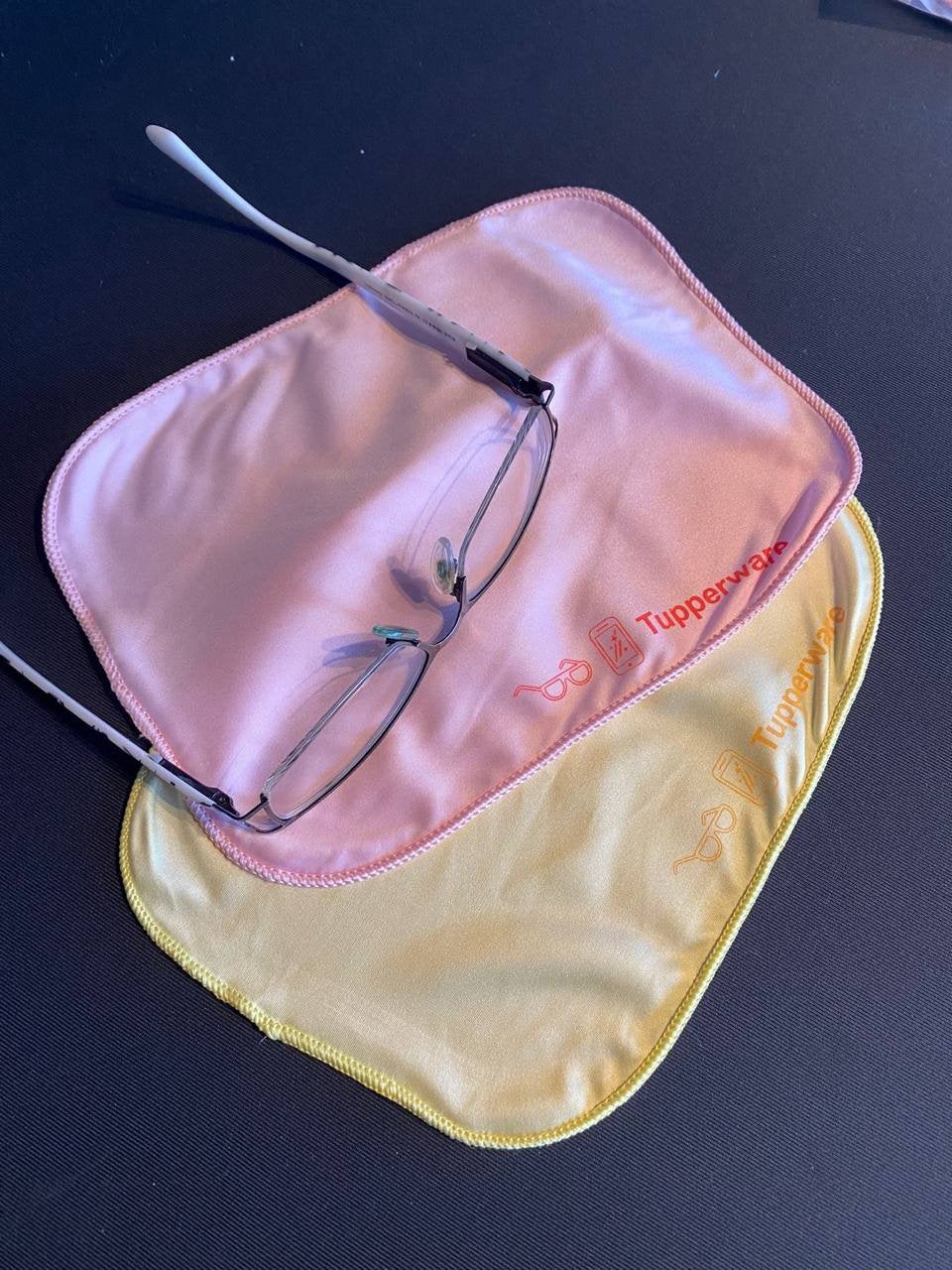 Tupperware brillendoekjes, set van 2, nieuw, Ophalen of Verzenden, Nieuw, Geel, Overige typen