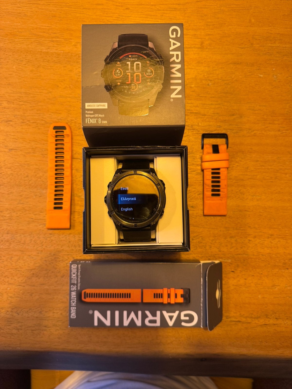 Garmin Fenix 8 51mm amoled saphire 24mnd garantie, Afstand, Zwart, Ophalen of Verzenden, Zo goed als nieuw