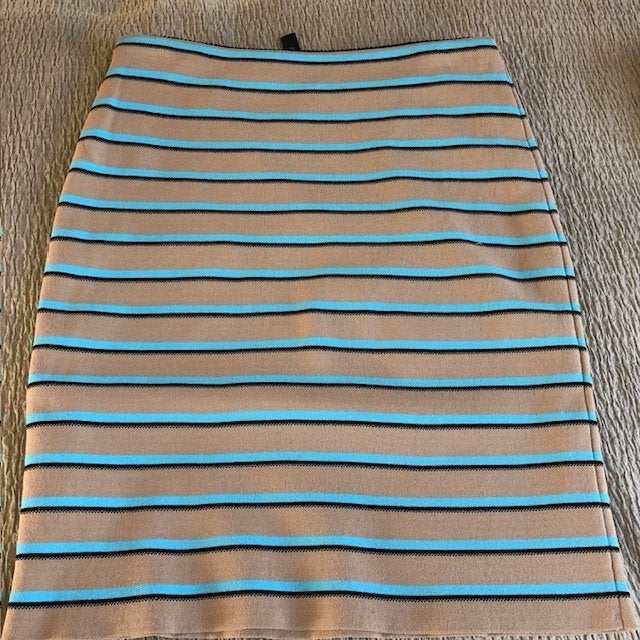 Marccain tricot gestreepte rok maat 4, Maat 38/40 (M), Verzenden, Zwart, Zo goed als nieuw