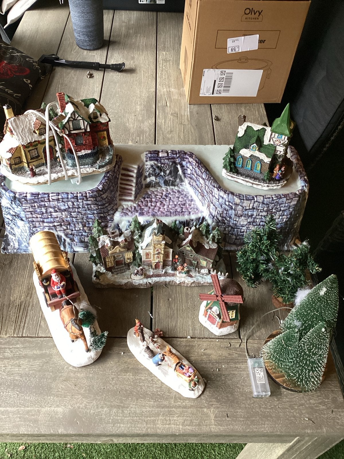 Steen kerstdorp, Ophalen, Gebruikt