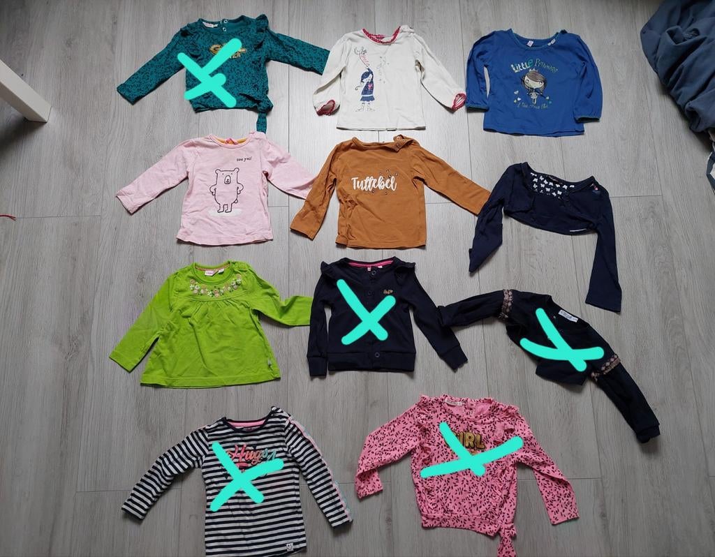 Longsleeves maat 74 meisje shirts longsleeve shirt, Kinderen en Baby's, Babykleding | Maat 74, Ophalen of Verzenden, Zo goed als nieuw