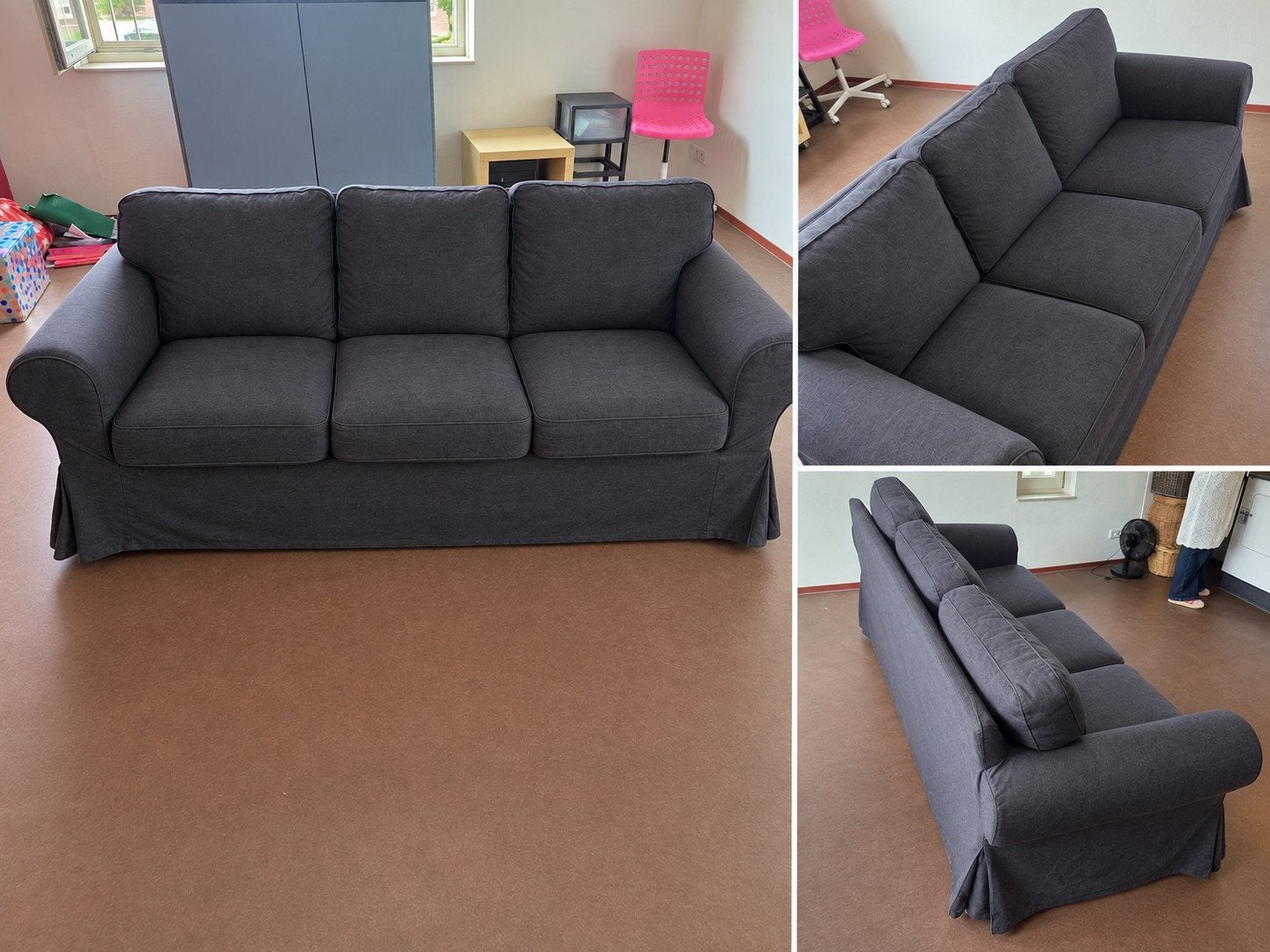 Ikea Ektorp bank gratis af te halen in Kampen, Driepersoons, 75 tot 100 cm, Ophalen of Verzenden, Zo goed als nieuw