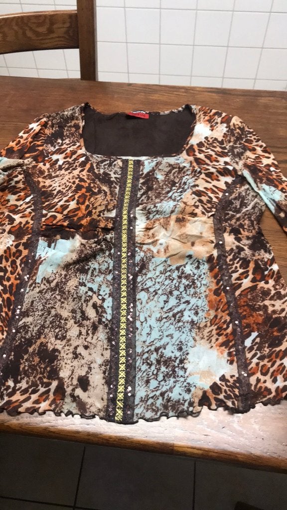 Taifun shirt maat 46, Kleding | Dames, Bruin, Maat 46/48 (XL) of groter, Ophalen of Verzenden, Zo goed als nieuw