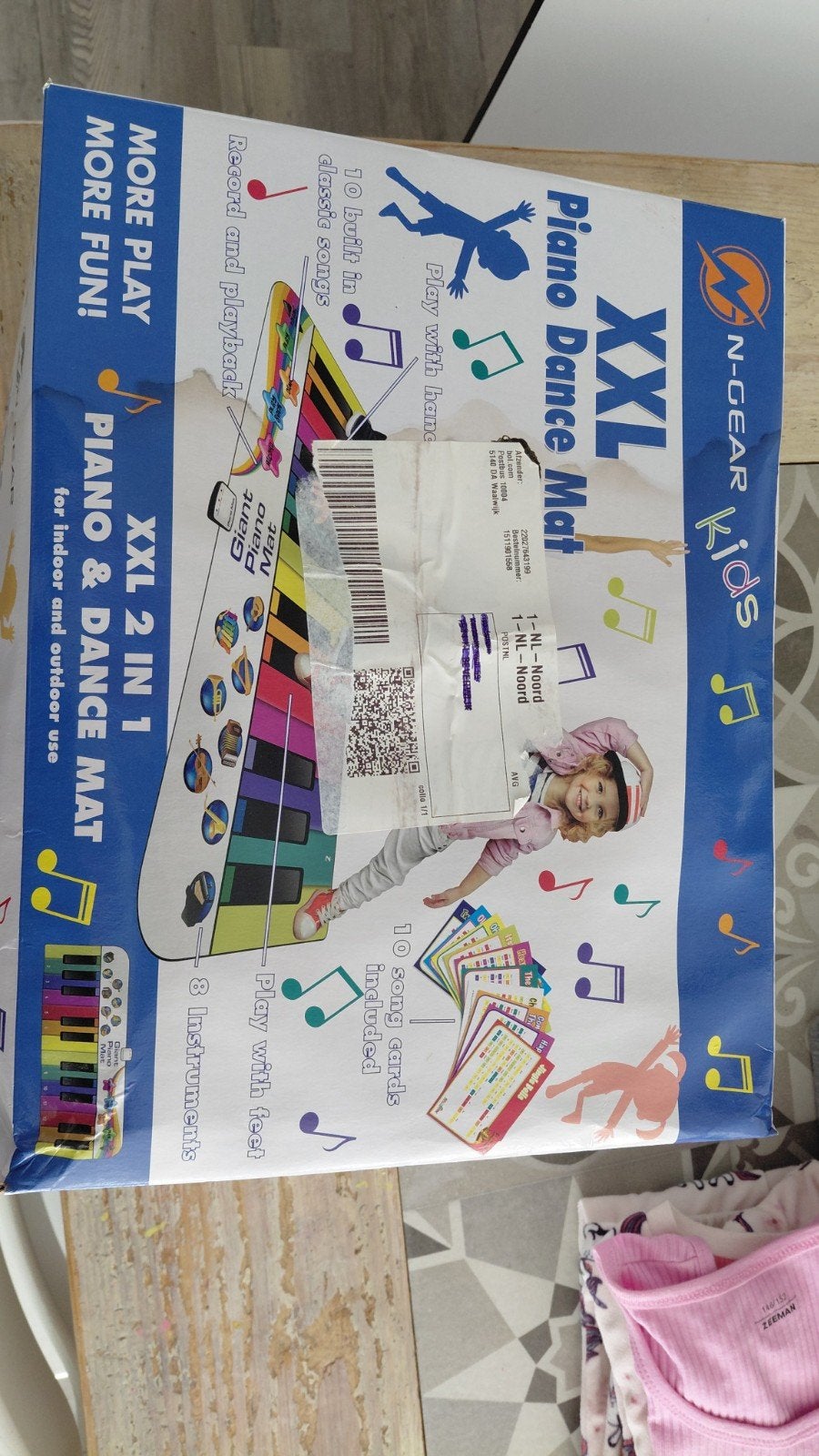 N-GEAR XXL Piano & Dance Mat 2-in-1, Ophalen, Zo goed als nieuw, Speelkleed, Met geluid