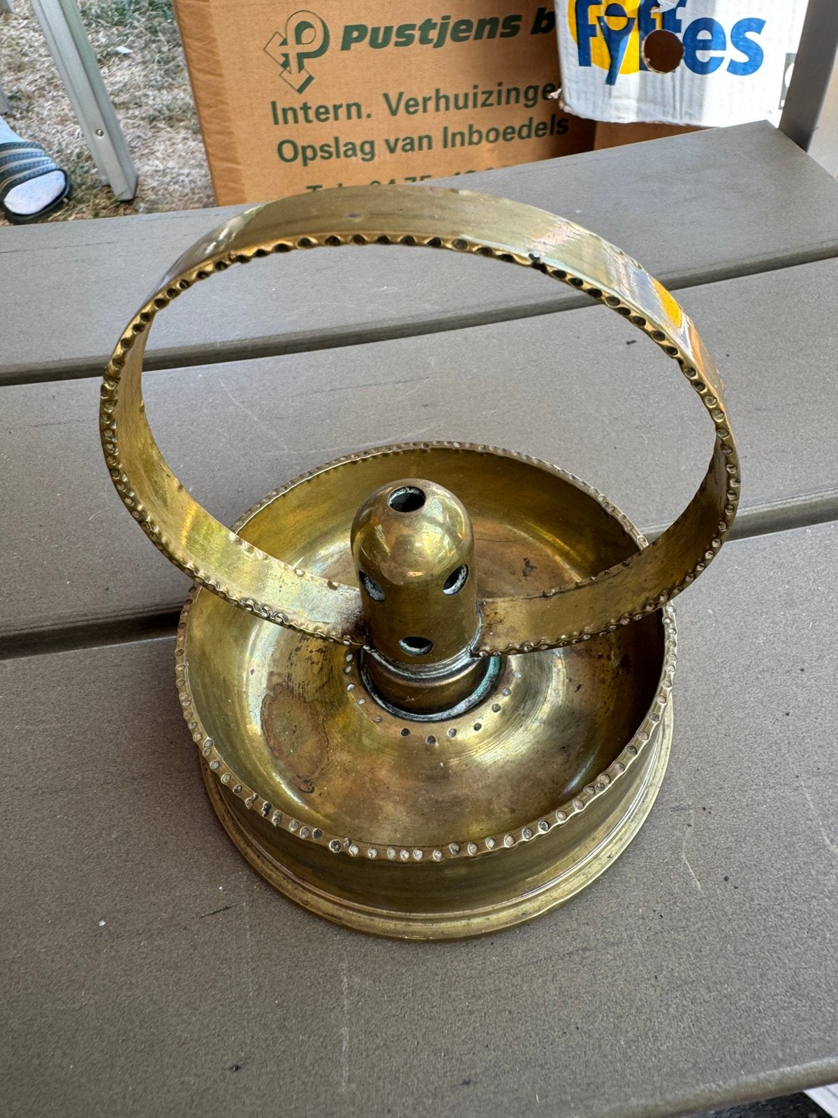 Unieke WO2 Trench Art Blaker – Gemaakt van Britse 25-Pounder, Antiek en Kunst, Antiek | Koper en Brons, Ophalen of Verzenden