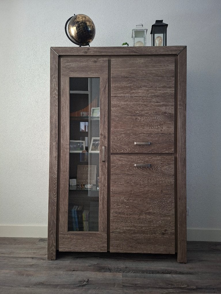 Bergkast met vitrine Lamulux (Jaguar), Ophalen, Met deur(en), Glas, 150 tot 200 cm