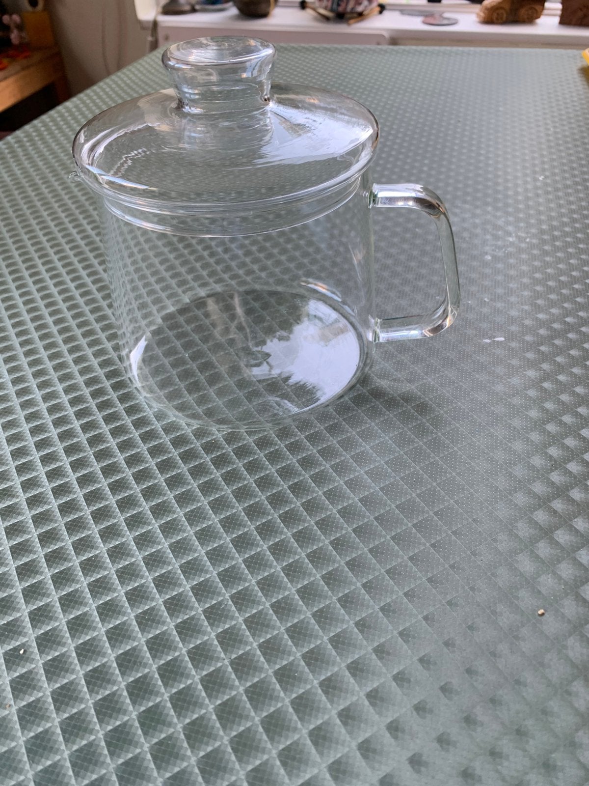 Douwe Egberts Pickwick glazen theepot,, oude” stijl, Overige typen, Ophalen of Verzenden, Overige stijlen, Glas